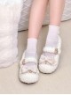 Dudu Bear Series Plush Soft Ruffles Fall Winter Bowknot Sweet Lolita Round Toe Mary Jane Shoes