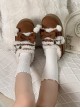 Winter Bear Series Kawaii Fashion Cute Daily Plush Low Top Flat Heel Thick Sole Snow Boots