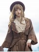 Lord Of Mysteries Fors Series Steampunk Elegant British Style Quill Brooch Brown Plaid Cardigan Short Coat