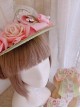 Lily Of The Valley Doll Series Classic Lolita Spring Summer Flower Fresh Green Feather Lace Flat Hat