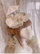 Night Tour Series Gorgeous Rococo Era Sweet Lolita Beautiful Pearl Ruffles Carousel Top Hat