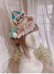 Night Tour Series Gorgeous Rococo Era Sweet Lolita Beautiful Pearl Ruffles Carousel Top Hat