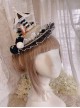 Night Tour Series Gorgeous Rococo Era Sweet Lolita Beautiful Pearl Ruffles Carousel Top Hat