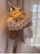 Night Tour Series Gorgeous Rococo Era Dreamy Sweet Lolita Animals Pearl Ruffles Lace Carousel Top Hat