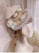 Night Tour Series Gorgeous Rococo Era Dreamy Sweet Lolita Animals Pearl Ruffles Lace Carousel Top Hat