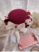 Christmas Concerto Series Classic Lolita 3D Rose Elegant Handmade Woolen Bowler Hat