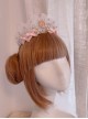 Ice Snow Crown Series Sweet Lolita Beautiful Princess Headdress Lace Rhinestone Pearl Crown