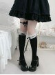 Gentle Ballet Style Sweet Lolita Lace Ruffles Ribbon Bowknot Daily Cotton Soft Calf Socks