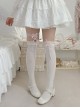 Gentle Ballet Style Japanese Style Sweet Lolita Soft Lace Ruff Ribbon Bowknot Cotton Knee High Socks