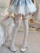 Summer Thin Quadratic Element Sweet Lolita Cute Kitty Print Fake Two Piece Knee Socks Pantyhose