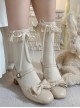 Summer Apricot Versatile Exquisite Ribbon Sweet Lolita Lace Ruffle Cotton Short Socks