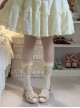 Summer Exquisite Sweet Lolita Bowknot Flower Print Four Petals Lace Soft Cotton Short Socks