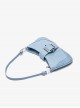 Retro Minimalist Style Unique PU Texture High Grade Metal Lock Kawaii Fashion Shoulder Crossbody Bag