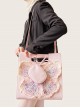 Sweet Pink Contrasting Color Unique Tie-Dyed Tassel Butterfly Large Capacity Kawaii Fashion Crossbody Bag