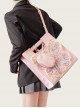 Sweet Pink Contrasting Color Unique Tie-Dyed Tassel Butterfly Large Capacity Kawaii Fashion Crossbody Bag