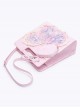 Sweet Pink Contrasting Color Unique Tie-Dyed Tassel Butterfly Large Capacity Kawaii Fashion Crossbody Bag