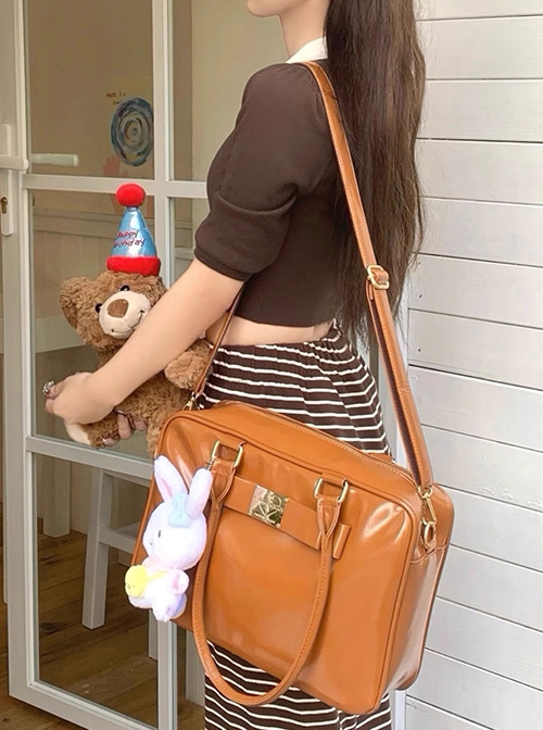 Nanshan Diary Series Girls Bowknot Large Capacity Kawaii Fashion Single Shoulder Crossbody Briefcase Bag