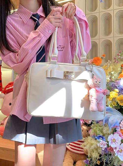 Nanshan Diary Series Girls Bowknot Large Capacity Kawaii Fashion Single Shoulder Crossbody Briefcase Bag