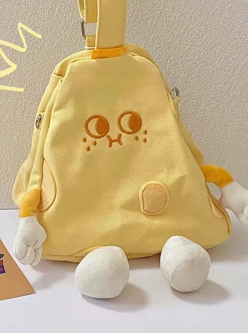 Triangle Cheese Yellow Daily Kawaii Fashion Cartoon Sweet Cute Student Crossbody Bag