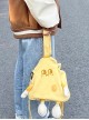 Triangle Cheese Yellow Daily Kawaii Fashion Cartoon Sweet Cute Student Crossbody Bag