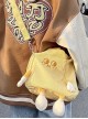 Triangle Cheese Yellow Daily Kawaii Fashion Cartoon Sweet Cute Student Crossbody Bag