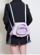 Dreamlike Purple Unique Shell Shape Sweet Bow Knot Side Strap Design Kawaii Fashion Backpack