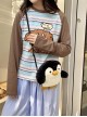 Plush Penguin Shaped Cute Cartoon Doll Kawaii Fashion Crossbody Bag Cellphone Bag