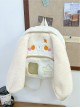 Japanese Style Plush Big Ear Puppy Embroidery Doll Transparent Pocket Kawaii Fashion Backpack