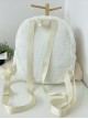 Japanese Style Plush Big Ear Puppy Embroidery Doll Transparent Pocket Kawaii Fashion Backpack