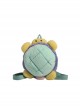 Childlike Cute Cartoon Green Plush Baby Pineapple Turtle Kawaii Fashion Corduroy Backpack