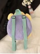 Childlike Cute Cartoon Green Plush Baby Pineapple Turtle Kawaii Fashion Corduroy Backpack