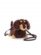 Brown Simulation Short Legs Dachshund Plush Puppy Doll Kawaii Fashion Cute Childlike Bag