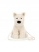 West Highland White Terrier Curly-Haired Scribbled Puppy Kawaii Fashion Crossbody Plush Toy Bag