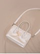 Gentle Apricot Glitter Satin Retro Feel Shell Decoration Kawaii Fashion Daily Versatile Bag