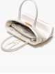 Gentle Apricot Glitter Satin Retro Feel Shell Decoration Kawaii Fashion Daily Versatile Bag