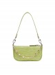 Fresh Green Unique PU Crocodile Pattern Metal Chain Decoration Kawaii Fashion Handbag Crossbody Bag