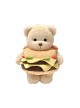 Bear Doll Burger Clothes Crossbody Kawaii Fashion Cute Childlike Daily Plush Bag Coin Purse