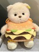 Bear Doll Burger Clothes Crossbody Kawaii Fashion Cute Childlike Daily Plush Bag Coin Purse