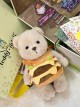 Bear Doll Burger Clothes Crossbody Kawaii Fashion Cute Childlike Daily Plush Bag Coin Purse