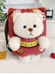 Cute Daily Potato Chips Plush Bear Kawaii Fashion Crossbody Toy Bag Mobile Phone Bag