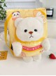 Cute Daily Potato Chips Plush Bear Kawaii Fashion Crossbody Toy Bag Mobile Phone Bag