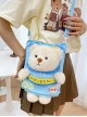 Cute Daily Potato Chips Plush Bear Kawaii Fashion Crossbody Toy Bag Mobile Phone Bag