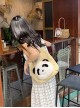 Fashion Corduroy Cute Daily Kawaii Fashion Giant Panda One Shoulder Large Capacity Tote Bag