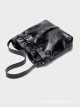 Casual Daily Black Soft PU Leather Large Capacity Metal Rivet Decoration Kawaii Fashion Tote Bag