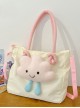 Exquisite Lovely Pink Cloud Doll Decoration Kawaii Fashion Large Capacity Shoulder Tote Bag