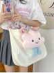 Exquisite Lovely Pink Cloud Doll Decoration Kawaii Fashion Large Capacity Shoulder Tote Bag