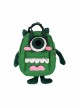 Cartoon Green Canvas One Eye Monster Feet Plush Kawaii Fashion Doll Small Backpack