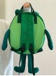 Cartoon Green Canvas One Eye Monster Feet Plush Kawaii Fashion Doll Small Backpack