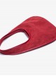 Daily Lazy Red Retro Suede Casual Versatile Large Capacity Kawaii Fashion Shoulder Bag