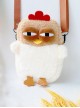 Cute Funny Gift Plush Sleepy Chicken Kawaii Fashion CrossBody Mobile Phone Bag